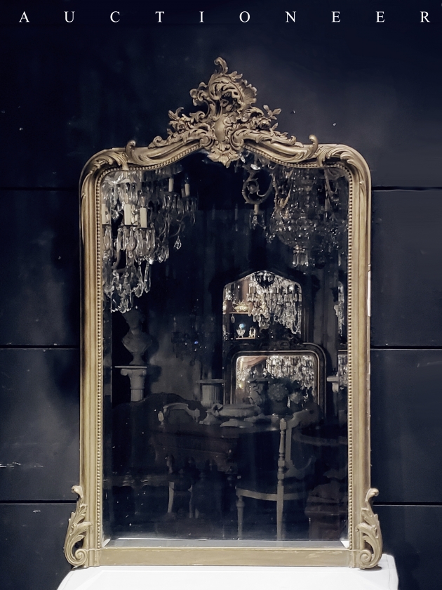 1950年代<br>法國實木掛鏡 1