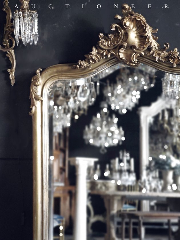 1900年代<br>法國路易十五古董鏡 2