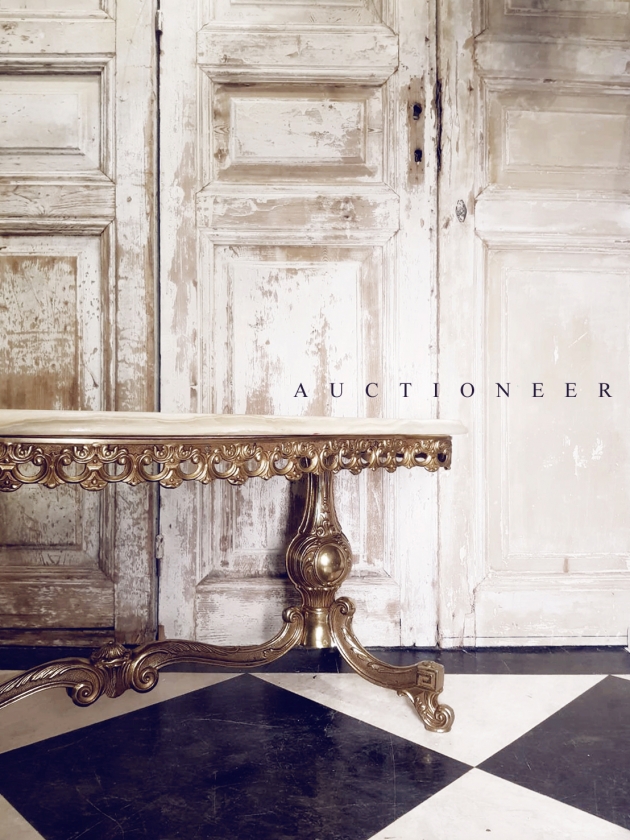 1950年代<br>義大利玉石銅雕茶几 2