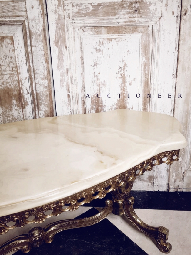 1950年代<br>義大利玉石銅雕茶几 3